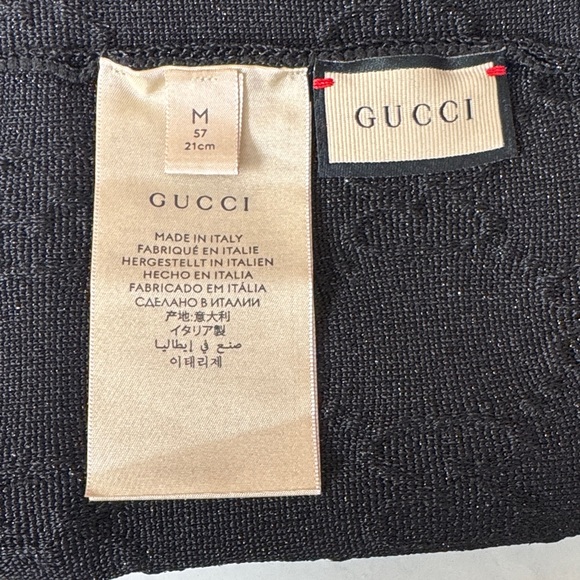 Gucci Black Logo Knit Beanie (sparkle) - Picture 2 of 3